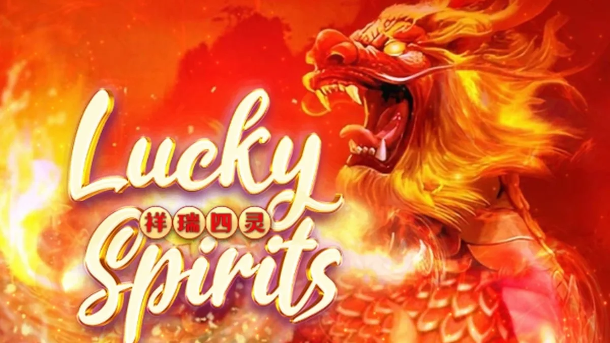 Interface do jogo de slot Lucky Spirits com elementos visuais de sorte e mistério